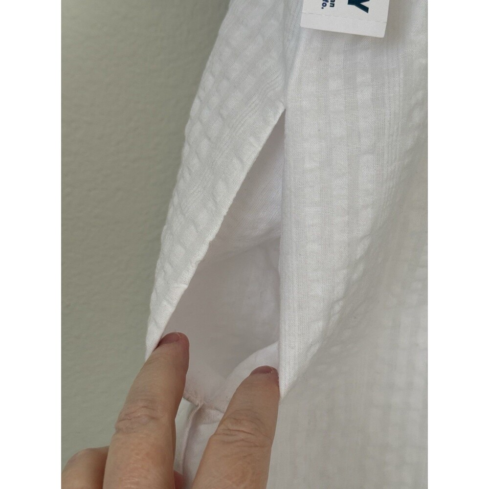 Old Navy White Seersucker Dress Puff Sleeves XS Babydoll Cottage Coastal Preppy - Picture 5 of 7
